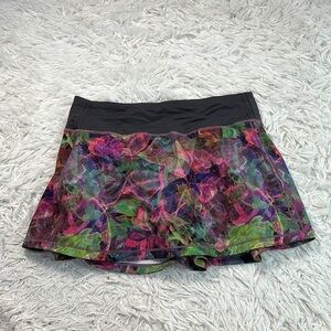 Lululemon Pace Rival Mid-Rise Skirt Vivid Floral Tone Multi